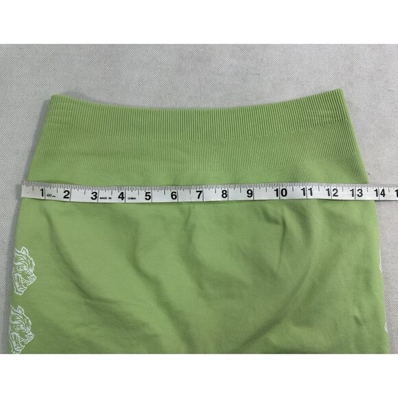 Darc Sports Lime Green Three Wolves Seamless Everson Training Shorts M? EUC - Picture 3 of 6